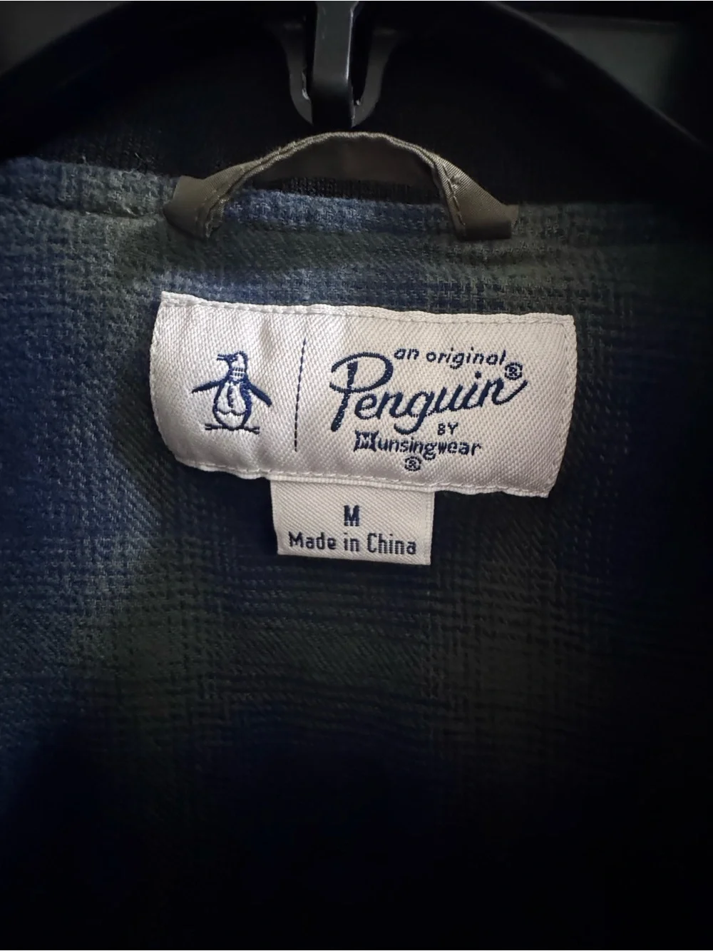 Original Penguin Olive Bomber Jacket with Black Trim-0078